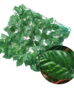 Siepe Finta Artificiale Rete Recinzione 1MX3M Con Foglie di Potos