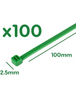 Alternative view of 100 Fascette Plastica Verde Giardinaggio 2.5X100mm