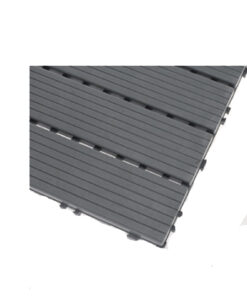 10 Pezzi Piastrelle Plastica Giardino 30x30x2cm Pavimento Esterno PVC Grigio