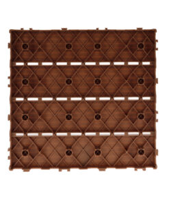 10 Pezzi Piastrelle Plastica Giardino 30x30x2cm Pavimento Esterno PVC Marrone