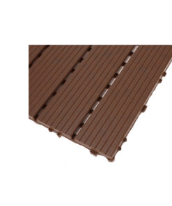 10 Pezzi Piastrelle Plastica Giardino 30x30x2cm Pavimento Esterno PVC Marrone