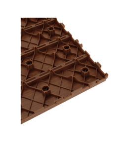 10 Pezzi Piastrelle Plastica Giardino 30x30x2cm Pavimento Esterno PVC Marrone