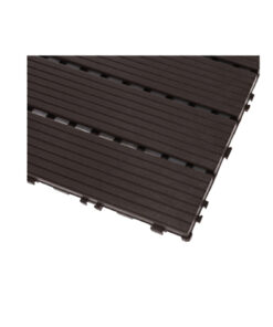 10 Pezzi Piastrelle Plastica Giardino 30x30x2cm Pavimento Esterno PVC Nero Caffè