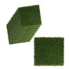 10 Pezzi Piastrelle Plastica Giardino 30x30x2.3cm Pavimento Esterno Prato Verde