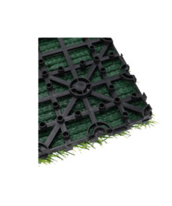 10 Pezzi Piastrelle Plastica Giardino 30x30x2.3cm Pavimento Esterno Prato Verde