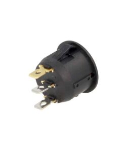 4 PZ Interruttore Rotondo Pulsante Bilanciere On Off Push Button 3 Pin con Led Spia Rosso 12V Auto Barca Foro 20mm