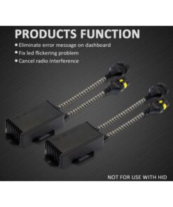 Led Warning Canceller HB3 9005 H10 HB4 9006 12V Filtro Resistenza Cancella Errore Kit Full Led
