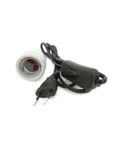 Kit Prova Per Lampada Led E27 Con Interrutore Spina Filo Lunga 180cm Base Ceramica