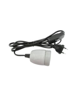 Kit Prova Per Lampada Led E27 Con Interrutore Spina Filo Lunga 180cm Base Ceramica