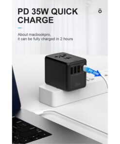 Adattatore Viaggio USB C USB A 35W Ricarica Veloce Quick Charger