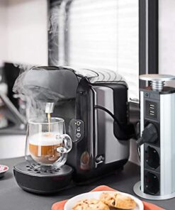 Multipresa da Scrivania a Scomparsa con 2 USB 2,1A 3 Prese Universale 10/16A Torretta da Tavolo Colonnina con Protezione Spina 16A