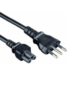 Cavo Alimentazione C5 F Con Spina Italiana 10A 3 Poli Lunga 1,5 Metri