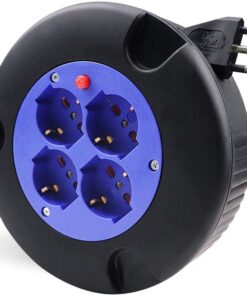 Alternative view of Avvolgicavo Elettrico Prolunga Elettrica 5 Metri 4 Prese Polivalenti Schuko + 10A/16A Spina 16A
