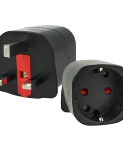 2 PZ Adattatori Presa Spina da UK a EU con Fusibile 13A Max 3120W