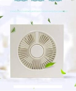 Ventola Aspirazione Bagno, Aspiratore Da Muro o Soffitto 200X200mm Foro 150mm Profondità 104mm 18W 230V 50Hz 155m³/h 35dB