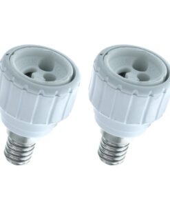2 PZ Convertitore Adattatore Portalampada Per Lampada Attacco Da E14 a GU10