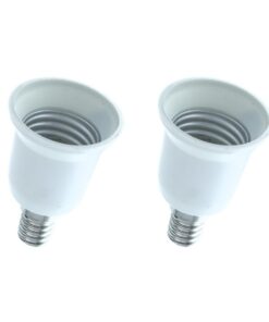 2 PZ Convertitore Adattatore Portalampada Per Lampada Attacco Da E14 A E27
