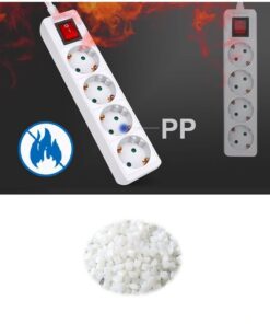 Multipresa Ciabatta Elettrica con Interruttore Save Energy, Cavo 1,5 m, IP20, Protezione, 16 A, 3680 W, Bianco 4 Prese