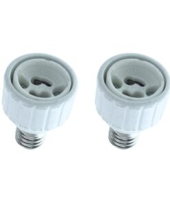 2 PZ Convertitore Adattatore Portalampada Per Lampada Led Attacco Da E17 A GU10
