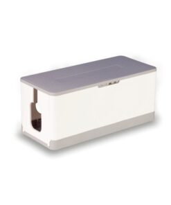 Scatola Organizza Cavi Pieghevole 340X150X140mm Con 4 Ingressi Uscita Base Grigliata 6 Fascette Inclusi