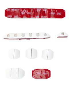 Fermacavi Bianchi, Set da 10 Organizzatori di Cavi per Casa e Ufficio, Adesivi a Lunga Durata per la Gestione di Cavi di Mouse, TV, PC e Laptop, Fermacavo con biadesivo con Vari Misure