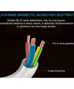 Alternative view of Multipresa Ciabatta Elettrica Cavo 1,5M Con 12 Posti 4 Prese Schuko 10/16A + 8 Prese Bipasso 2P+T 10/16A Interruttore