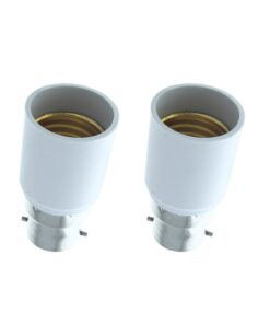 2 PZ Convertitore Adattatore Portalampada Per Lampada Led Attacco Da B22 A E27
