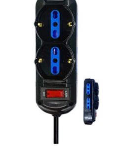 Alternative view of Multipresa Ciabatta Elettrica a 6 Posti 4 Prese 10A/16A + 2 Presa 10A/16A Bipasso Schuko con Interruttore e Spina 10A Cavo 5m Nero