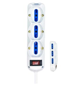 Alternative view of Multipresa Ciabatta Elettrica a 9 Posti 6 Prese 10A/16A + 3 Presa 10A/16A Bipasso Schuko con Interruttore e Spina 10A Cavo 5m Bianco