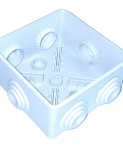 Alternative view of Scatola Di Derivazione Da Parete Stagna IP44 Con 6 Uscite Passacavi 80X80X40mm Coperchio A Pressione