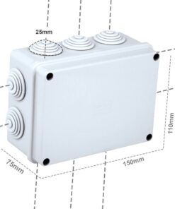 Alternative view of Scatola Di Derivazione Da Parete Stagna IP55 Con 10 Uscite Passacavi 150X110X75mm Coperchio Con Viti