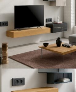 Multipresa Da Incasso Scatola 503 Nero Lucido, 2 Prese Schuko Universale P40 + 2 Prese Bipasso Italiano 10/16A, 140X80X23mm