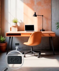 Multipresa Da Incasso Scatola 503 Nero Opaco, 2 Prese Schuko Universale P40 + 2 Prese Bipasso Italiano 10/16A, 140X80X23mm