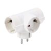 Adattatore con 3 Presa Schuko 16A 2P+T Sdoppiatore Schuko Tripla Standard Tedesco e Francese