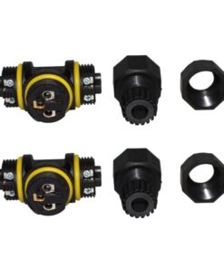 2 Pezzi Connettore Manicotto di Collegamento IP68 Forma T Cavo Raccordo Impermeabile 3 Poli Max Sezione 1,5mmq