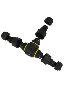 Alternative view of Connettore Manicotto di Collegamento IP68 Forma T Cavo Raccordo Impermeabile 3 Poli Max Sezione 1,5mmq
