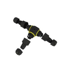 Connettore Manicotto di Collegamento IP68 Forma T Cavo Raccordo Impermeabile 3 Poli Max Sezione 1,5mmq