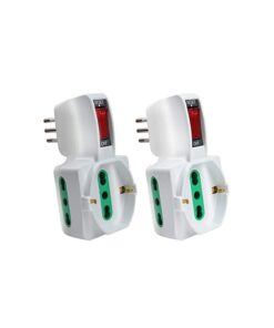 Adattatore Triplo Con Interruttore Spina 10A 2 Prese 10/16A Bipasso + 1 Presa Schuko 250V Bianco XSL1061