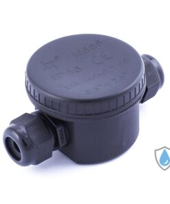 Scatola di Derivazione Con 2 Terminali Con Cavo Sezione 5-9mm Colore Nero Impermeabile IP66 Incluso Mammut 3 Poli SKU-5987