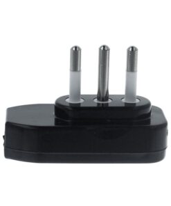 Spina Elettrica Piatta Salvaspazio Laterale 2P+T 10A 250V Nero XSL1028AN