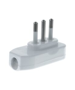 Spina Elettrica Piatta Salvaspazio Laterale 2P+T 10A 250V Bianco XSL1028A