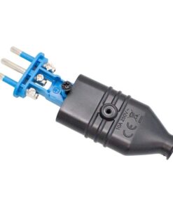 Spina Antischiacciamento 2P+T In PVC 10A 250V Nero