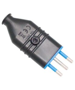 Spina Antischiacciamento 2P+T In PVC 10A 250V Nero