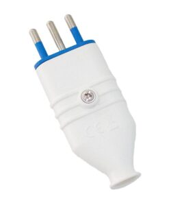 Spina Antischiacciamento 2P+T In PVC 16A 250V Bianco