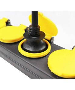 Multipresa Ciabatta Elettrica Impermeabile IP44 Stagna 4 Prese Schuko 10A Interruttore Spina 16A Schuko