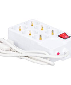Multipresa Ciabatta Elettrica Con 6 Prese Schuko 10/16A Interruttore Spina 16A Cavo 1,5M Bianco