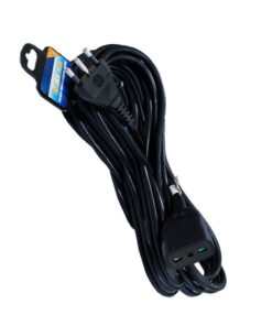 Prolunga Lineare Colore Nero 15M 3X1.5mm Spina Italiana 16A Presa Bipasso 10/16A Max 3500W