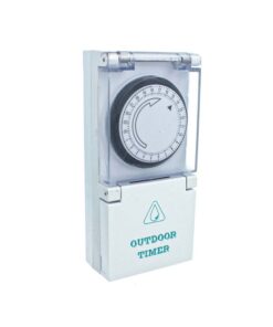 Temporizzatore Esterno IP44 Timer Meccanico Regolabile 24 Ore Con Spina 16A Presa Bipasso 10/16A Max 3500W