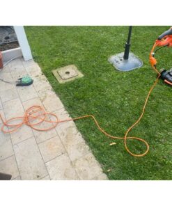 Prolunga Elettrica Lineare Colore Arancione 10M 3X1.5mm Spina Italiana 16A Presa Bipasso Schuko 10/16A Max 3500W