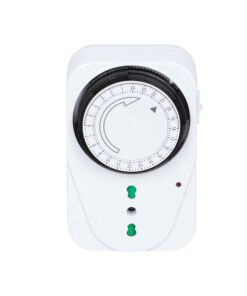 Temporizzatore Meccanico Timer Regolabile 24 Ore Con Spina 16A Presa Bipasso 10/16A Max 3680W